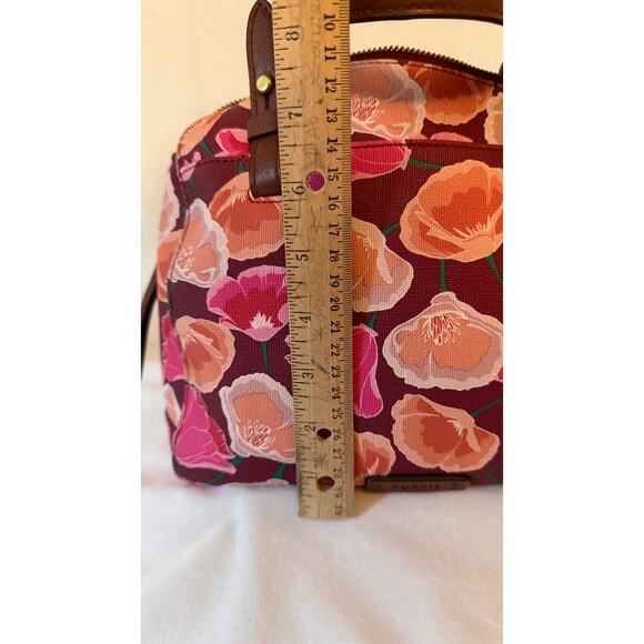 Fossil Rachel Satchel Printed PVC/Polyurethane  flowers NWT - Picture 7 of 8